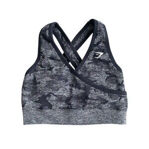 Gymshark Adapt Camo Seamless Sport Bra Sz‎ S Gym Yoga Athleisure